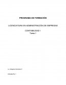 LICENCIATURA EN ADMINISTRACIÓN DE EMPRESAS CONTABILIDAD I