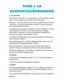 TEMA 2. LA ALIMENTACIÓNHUMANA