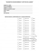 Diagnostico socioeconómico y afectivo del alumno