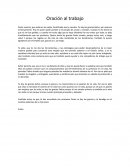 ORACION POR EL TRABAJO