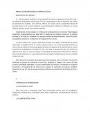 Como se da un buen Protocolo de investigacion