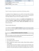 Task: Creation of genuine materials and sharing online