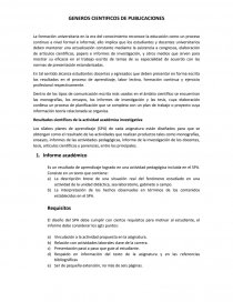 GENEROS CIENTIFICOS DE PUBLICACIONES. Página 1