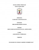 ENSAYO SOBRE GESTIÓN EDUCATIVA EN EL JARDÍN DE NIÑOS