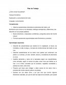 Plan de Trabajo ¿Cómo crecen las plantas?