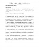 Ética y deontología profesional
