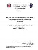 Propuesta de sistema antiflushing para bombas de agua de alimentación