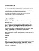 La colorimetría es la ciencia que estudia la medida de los colores y Que desarrolla métodos para la cuantificación del color, es decir la obtención de varios valores numéricos del color.