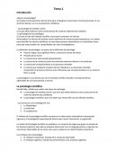 Tema 1 Introducción ¿Qué es la psicología?