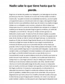 Historia de Reflexion Nadie sabe lo que tiene hasta que lo pierde