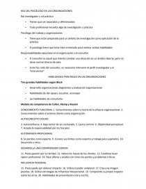 UN ROL DEL PSICÓLOGO EN LAS ORGANIZACIONES. Página 1