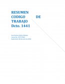RESUMEN CODIGO DE TRABAJO DECRETO 1441