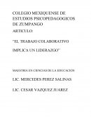 El trabajo colaborativo implica un liderazgo