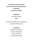 ANALISIS DE LOS PRINCIPALES INDICADORES DE COHESION TERRITORIAL LOCAL