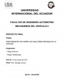 Automatización del cambio de luces (altas-intensas) de un vehículo
