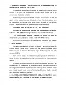 AUMENTO SALARIAL DECRETADO POR EL PRESIDENTE DE LA REPUBLICA DE VENEZUELA 01-11-2017