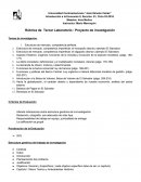 Rúbrica de Tercer Laboratorio : Proyecto de investigación Temas de investigación