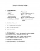 Informe de la evaluación psicológica