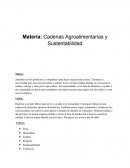 Cadenas Agroalimentarias y Sustentabilidad