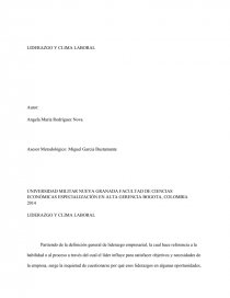 LIDERAZGO Y CLIMA LABORAL. Página 1