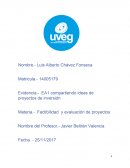 Factibilidad y evaluación de proyectos