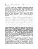 Ética, responsabilidad social, tecnología y globalización: el entorno de la organización