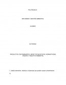PRODUCTOS CONTAMINANTES, IMPACTOS NEGATIVOS, NORMATIVIDAD VIGENTE Y OBJETIVO AMBIENTAL