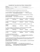 Examen de taller de lectura y redaccion 1
