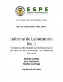 Medición de Parámetros de Resonancia en circuitos de radio frecuencia con elementos discretos