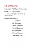 Tema: Valoracion Social de los adolescentes