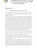 LA DESNUTRICIÓN INFANTIL EN EL ECUADOR
