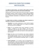 EJERCICIO PRÁCTICO SOBRE MOTIVACIÓN