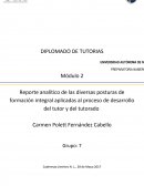 Reporte analítico de las diversas posturas de formación integral aplicadas al proceso de desarrollo del tutor y del tutorado
