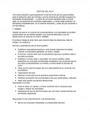 Como es que se da una gran Gestión en el aula