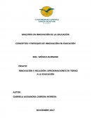 INNOVACIÓN E INCLUSIÓN: APROXIMACIONES EN TORNO A LA EDUCACIÓN