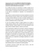 Análisis de la situación del programa promocional.