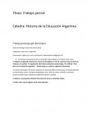 Cátedra: Historia de la Educación Argentina
