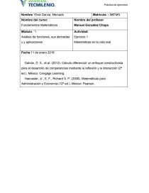 Ejercicio 1 de Fundamentos Matemáticos. Página 1