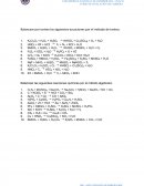 Balancear por tanteo las siguientes ecuaciones por el método de tanteo.