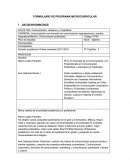 FORMULARIO DE PROGRAMA MICROCURRICULAR
