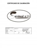 Como se da un Certificado de calibracion