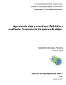 Agencias de viaje y su entorno: Definición y clasificado. Funciones de los agentes de viajes