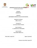 COMO SE DA EL ACTUAL MANTENIMIENTO PREVENTIVO PARA UNA PELETIZADORA