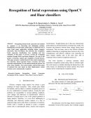 Recognition of facial expressions using OpenCV and Haar classifiers