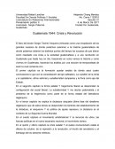 Tema de Guatemala; crisis y revolucion