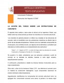 LA ACCIÓN DEL FUEGO SOBRE LAS ESTRUCTURAS DE CONCRETO