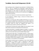 Tucídides, Guerra del Peloponeso