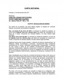 CARTA ASUNTO: DEVOLUCIÓN DE DINERO
