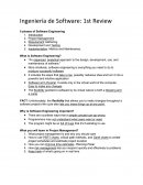 Ingeniería de Software: 1st Review
