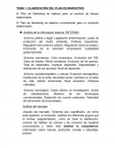 La Elaboración del plan de marketing